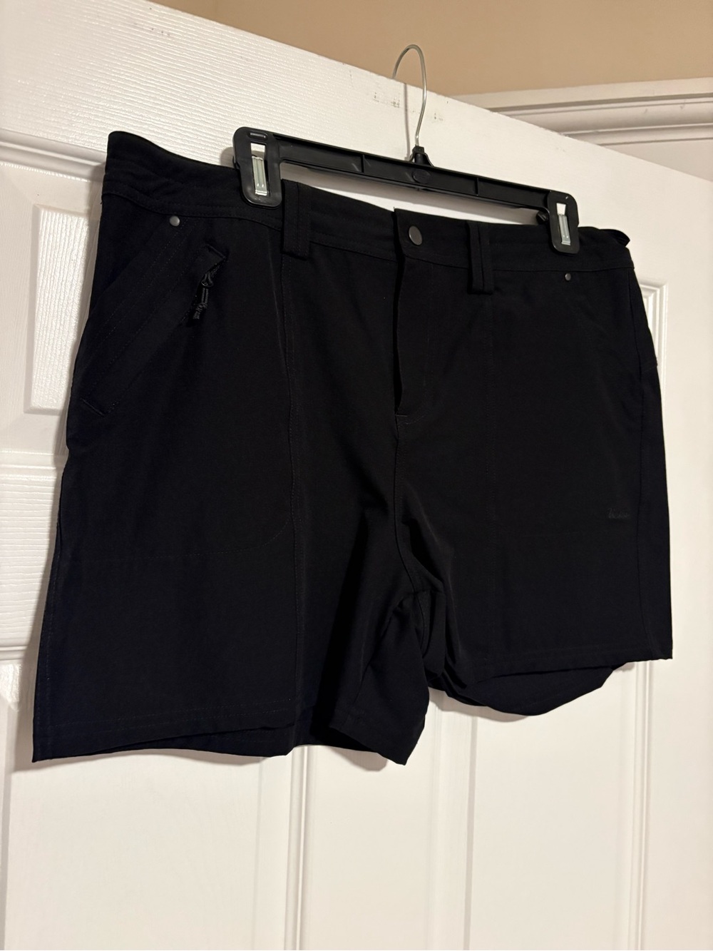 Women’s Black Shorts with Zip Pocket